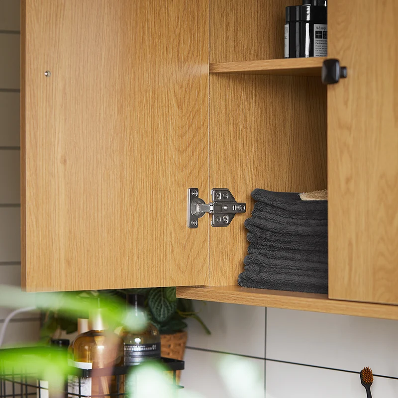 SoBuy BZR168-SN Armoire Murale, Placard de Rangement Suspendu Salle de Bain
