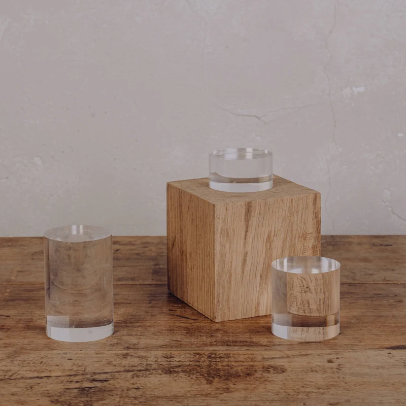Bloc plexiglas rond