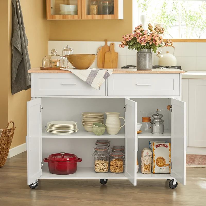 SoBuy FKW116-WN Desserte sur roulettes, Chariot de Cuisine