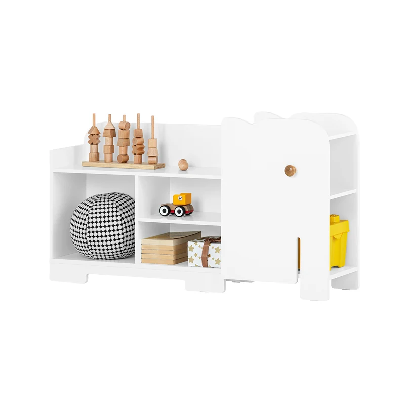 SoBuy KMB62-W Étagère pour Enfants, Étagère à Jouets, Étagère à Livres, Étagère de Rangement pour Livres et Jouets