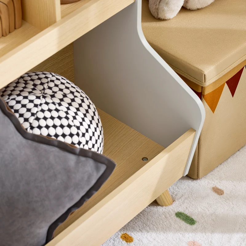 SoBuy KMB105-HG Bibliothèque Enfant Étagère de Rangement Jouets pour Enfants Étagère à Livres pour Garçon, Fille