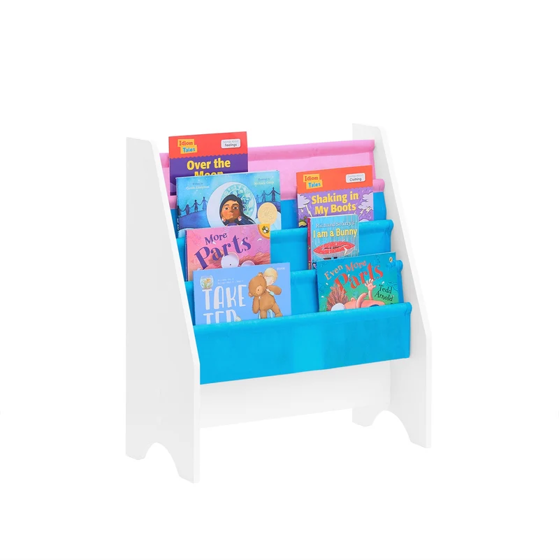 SoBuy FRG225-F Bibliothèque Étagère à Livres pour Enfants Porte-revues 4 Compartiments, 62x30x71cm