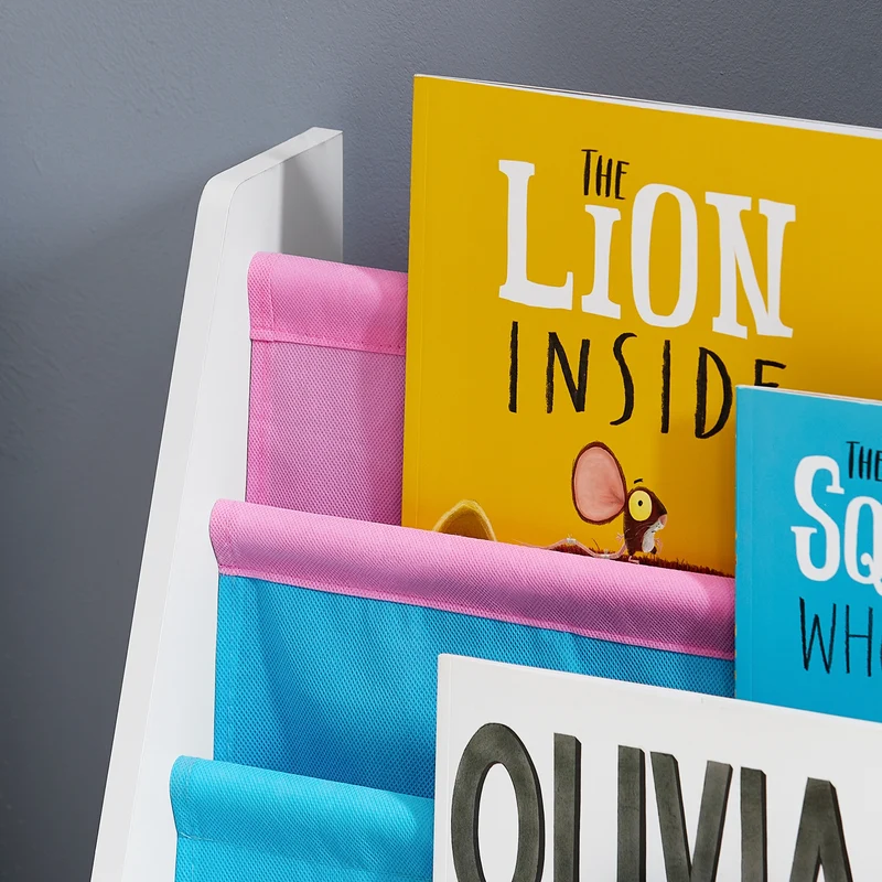 SoBuy FRG225-F Bibliothèque Étagère à Livres pour Enfants Porte-revues 4 Compartiments, 62x30x71cm