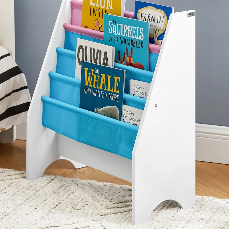 SoBuy FRG225-F Bibliothèque Étagère à Livres pour Enfants Porte-revues 4 Compartiments, 62x30x71cm