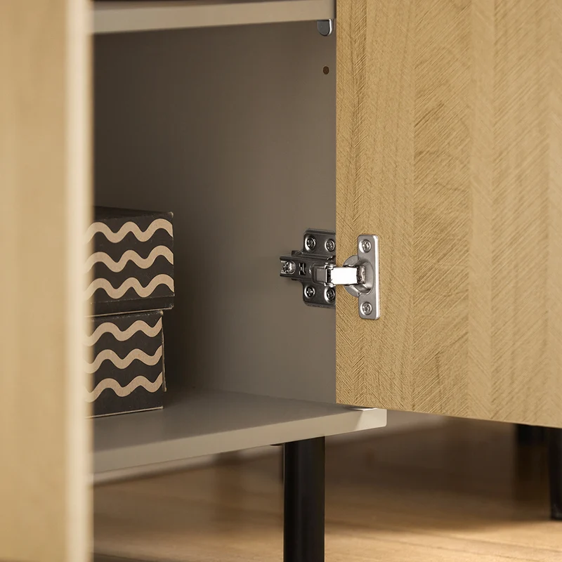 SoBuy BZR133-NG Meuble sous Lavabo, Meuble sous Vasque, Meuble Salle de Bain avec 2 Portes et 2 Étages, Placard de Rangement
