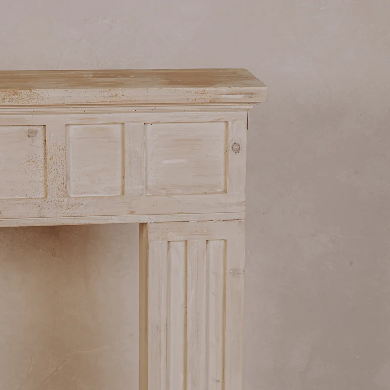 Cheminée bois blanc