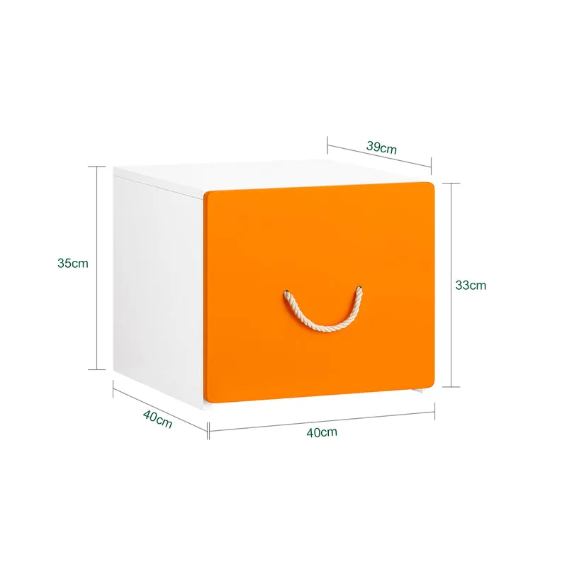 SoBuy KMB74-W Boîte de Rangement pour Enfant, Coffre à Jouets, Bac de Rangement avec 1 Tiroir
