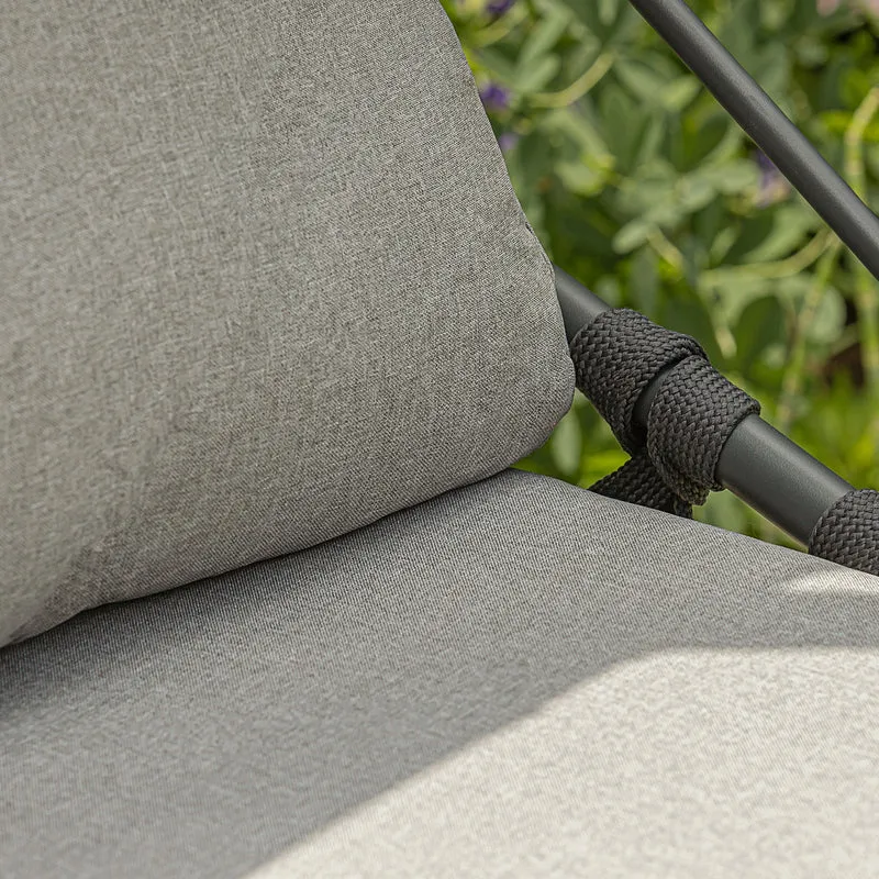 SoBuy OGS57-HG Fauteuil Suspendu Extérieur Siège Suspendu Chaise Suspendue avec Structure en Fer et Coussin d'assise Moelleux