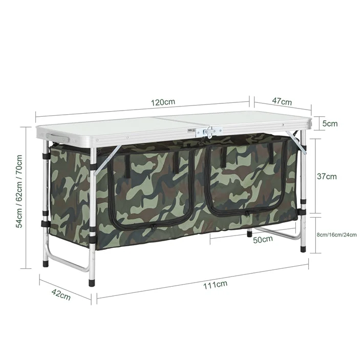 SoBuy OGT50-TN Placards de Camping | Table de Camping | Matériel de Camping