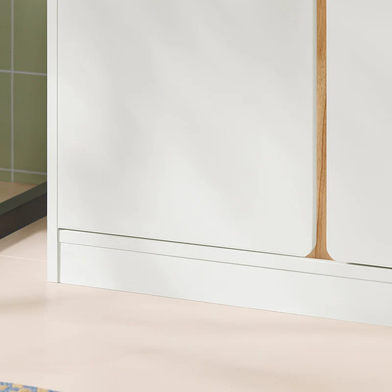 SoBuy BZR78-W Meuble sous-Lavabo, Meuble sous Vasque, Meuble Salle de Bain avec 2 Étages et 2 Portes