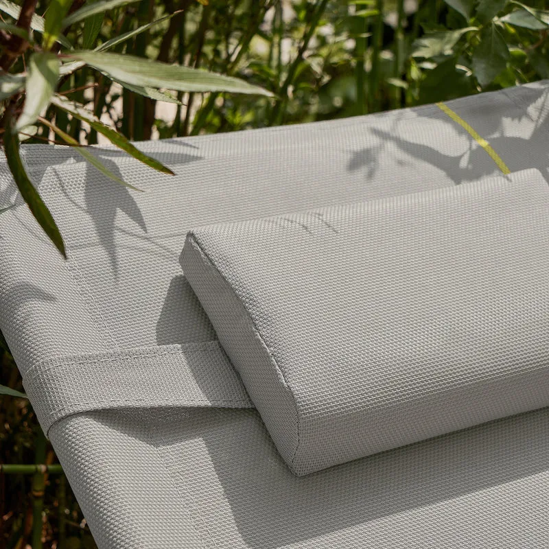 SoBuy OGS38-HG Chaise Longue Transat de Jardin Bascule avec Appui-tête