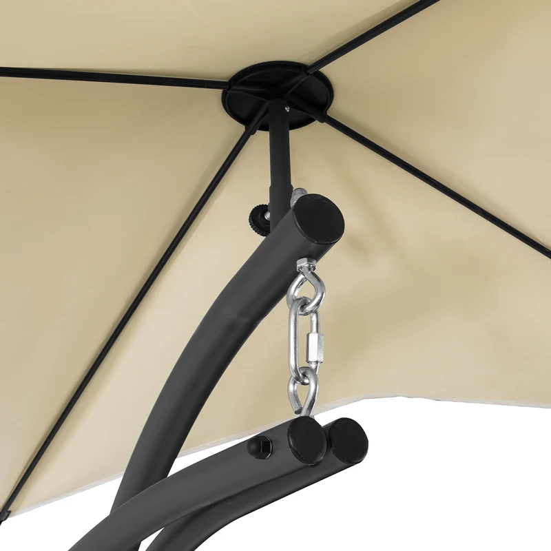 SoBuy OGS39-MI Bain de Soleil Hamac Transat Suspendu Lit Suspend Balancelle de Jardin