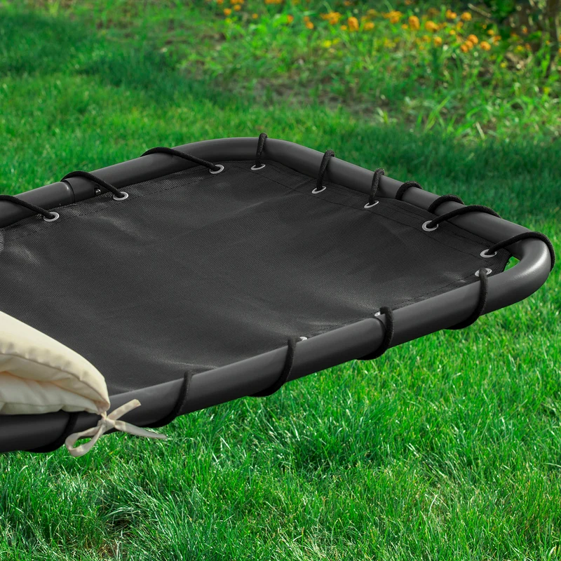 SoBuy OGS39-MI Bain de Soleil Hamac Transat Suspendu Lit Suspend Balancelle de Jardin