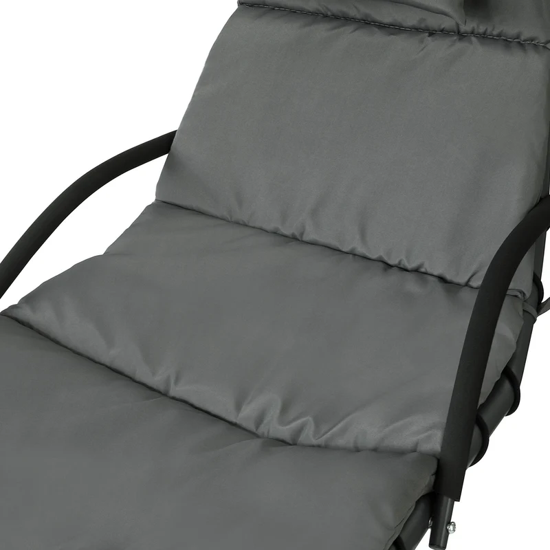 SoBuy OGS39-SG Bain de Soleil Hamac Transat Suspendu Lit Suspend Balancelle de Jardin