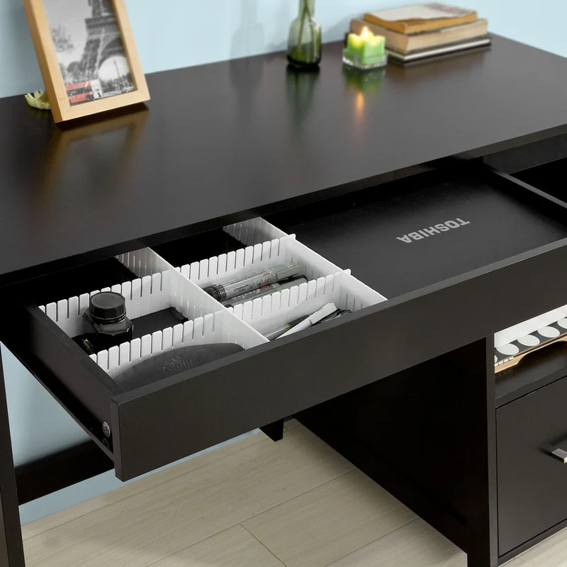 SoBuy FWT38-Sch Table de Bureau Informatique Poste de Travail Bureau d'Ordinateur