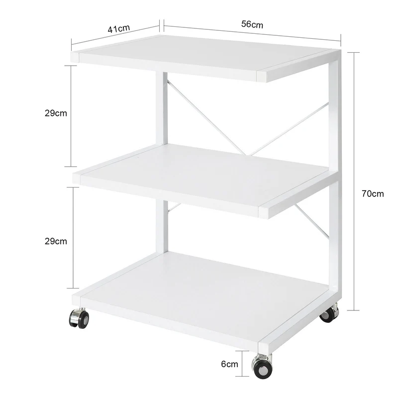 SoBuy FRG81-W Chariot Étagère Roulante Bout de Canapé Étagère Cuisine