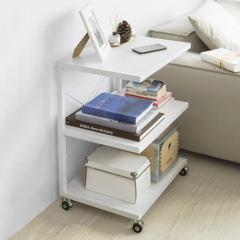 SoBuy FRG81-W Chariot Étagère Roulante Bout de Canapé Étagère Cuisine