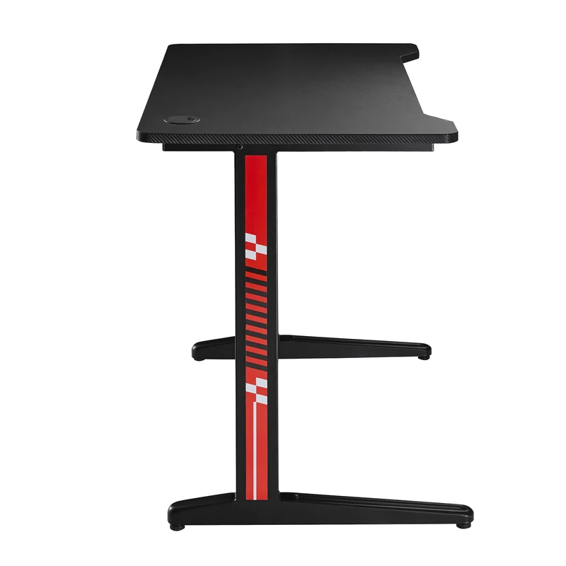 SoBuy FWT80-SCH Bureau Gaming Bureau de Jeu Bureau Informatique Ordinateur Table de jeu Gamer Pro