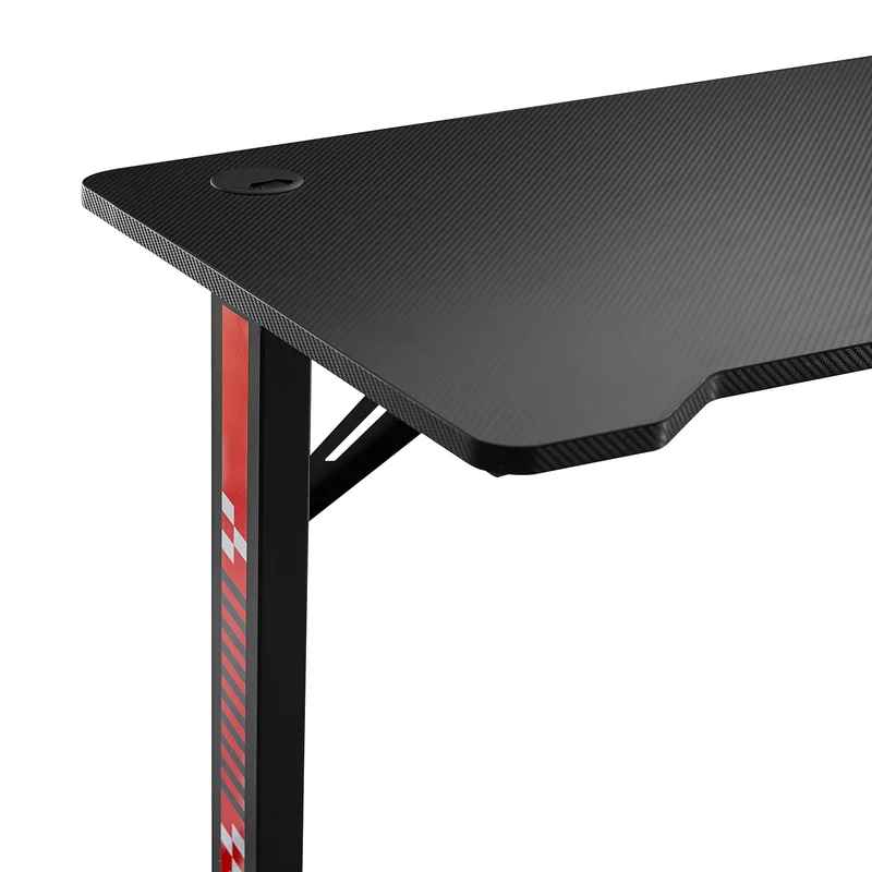 SoBuy FWT80-SCH Bureau Gaming Bureau de Jeu Bureau Informatique Ordinateur Table de jeu Gamer Pro