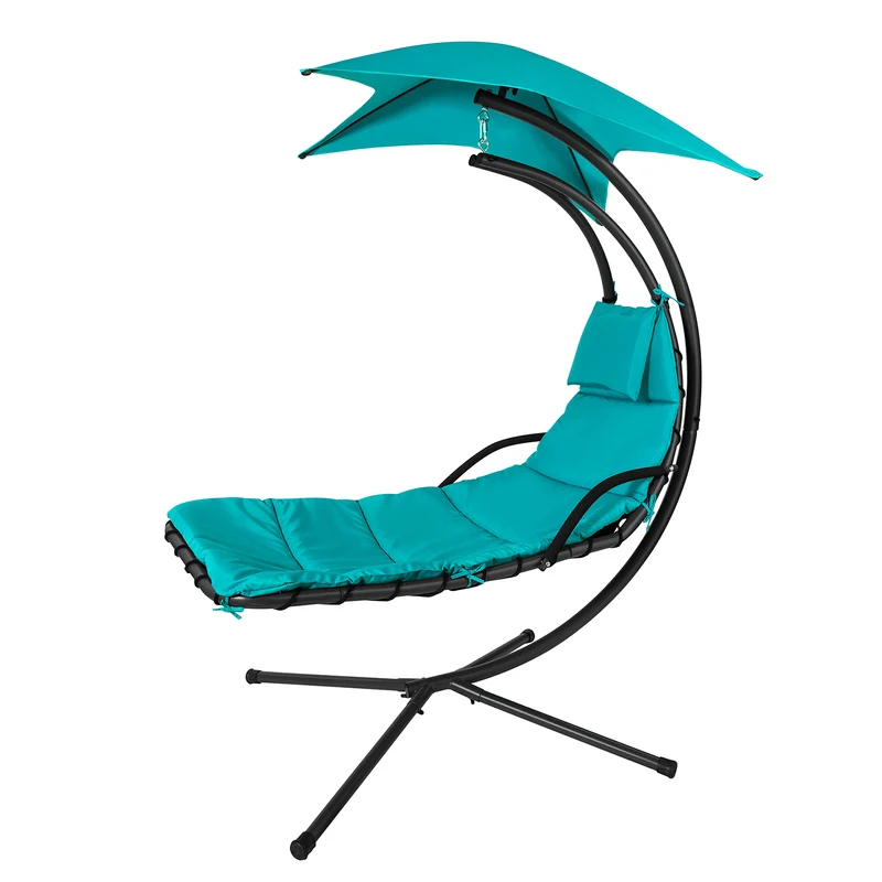 SoBuy OGS39-TB Bain de Soleil Hamac Transat Suspendu Lit Suspend Balancelle de Jardin