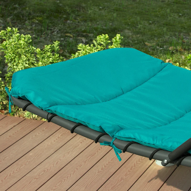 SoBuy OGS39-TB Bain de Soleil Hamac Transat Suspendu Lit Suspend Balancelle de Jardin