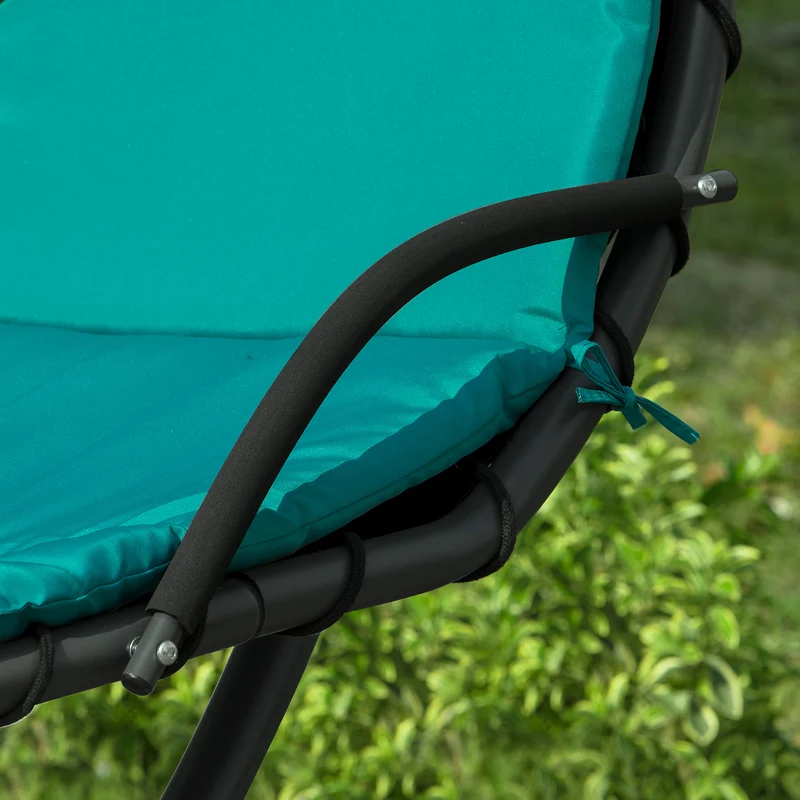 SoBuy OGS39-TB Bain de Soleil Hamac Transat Suspendu Lit Suspend Balancelle de Jardin