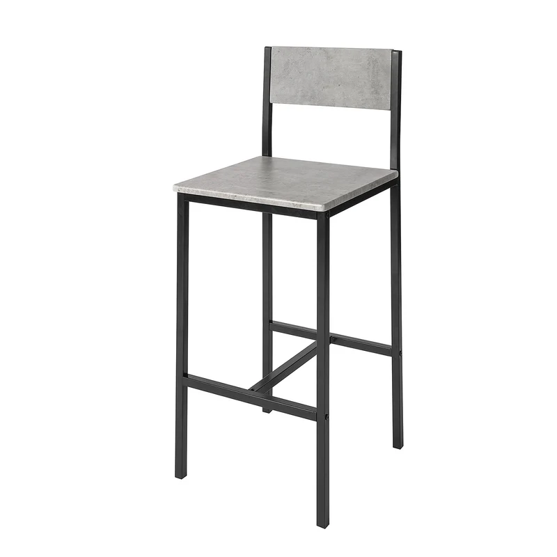SoBuy FST53-HGx2 Lot de 2 Chaises Hautes Tabourets de Bar Cuisine Chaises de Bar