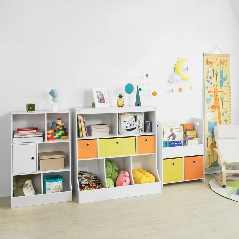 SoBuy KMB25-W Bibliothèque Meuble de Rangement pour Livres et Jouets Étagère de Rangement