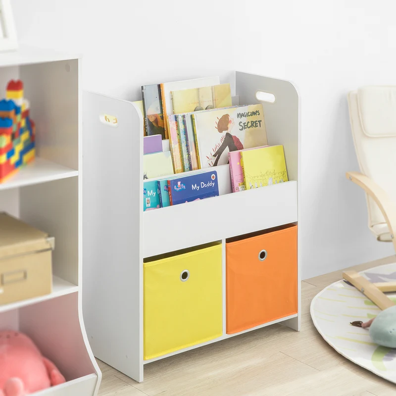 SoBuy KMB27-W Bibliothèque Meuble de Rangement pour Livres et Jouets Étagère de Rangement