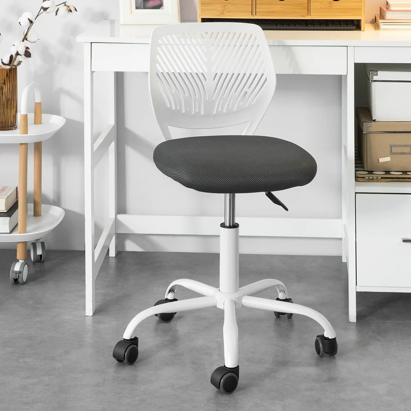 SoBuy FST64-W Chaise de Bureau Ergonomique Fauteuil Pivotant Chaise pour Ordinateur Hauteur