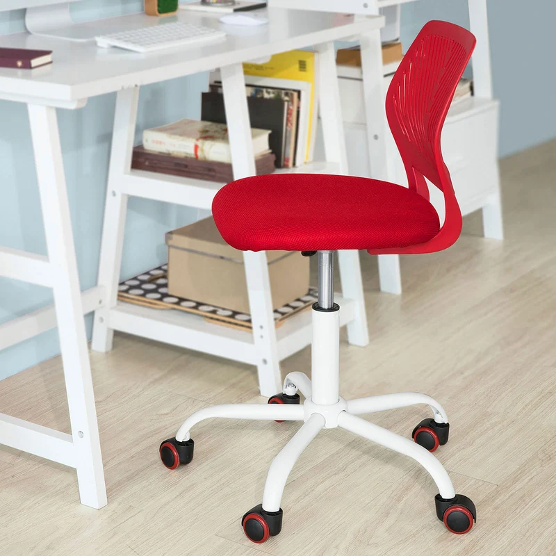 SoBuy FST64-R Chaise de Bureau Ergonomique Fauteuil Pivotant Chaise pour Ordinateur-Rouge