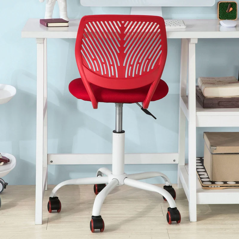 SoBuy FST64-R Chaise de Bureau Ergonomique Fauteuil Pivotant Chaise pour Ordinateur-Rouge