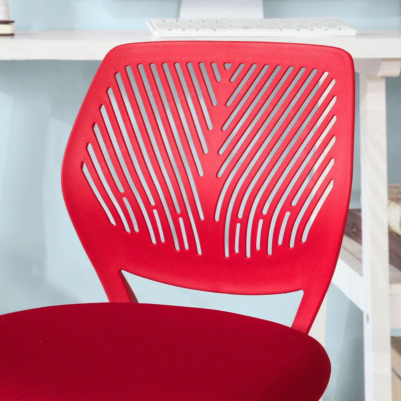 SoBuy FST64-R Chaise de Bureau Ergonomique Fauteuil Pivotant Chaise pour Ordinateur-Rouge