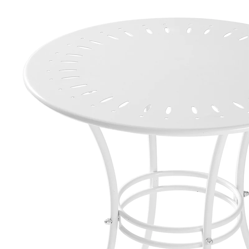 SoBuy OGT46-W Table de Jardin Ronde Ø 70 cm Table de Bistrot Table Ronde pour Cuisine ou Exterieur Terrasse