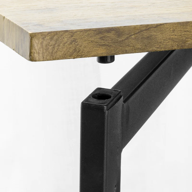 SoBuy FWT85-F Bureau Informatique Pliant Table de Bureau avec Étagère à 3 Niveaux Travail Pliable
