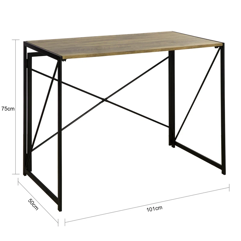SoBuy FWT78-F Bureau d'Ordinateur Table informatique,Pliable sans Assemblage Design Industriel
