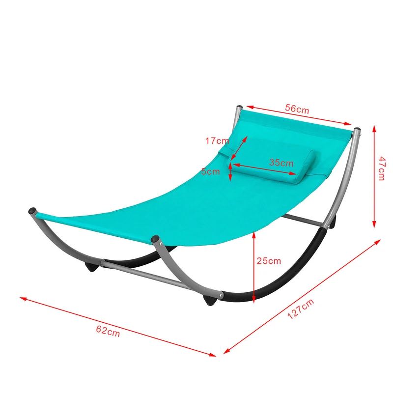 SoBuy KMB04-B Lit Hamac Chaise Longue Enfant En Métal et Toile Textile