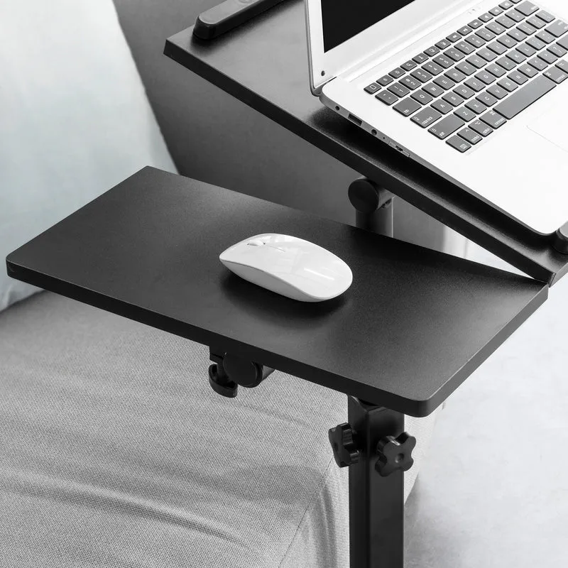 SoBuy FBT07N6-SCH Table de Lit Canapé Table Roulante avec 2 plateaux inclinables – Noir