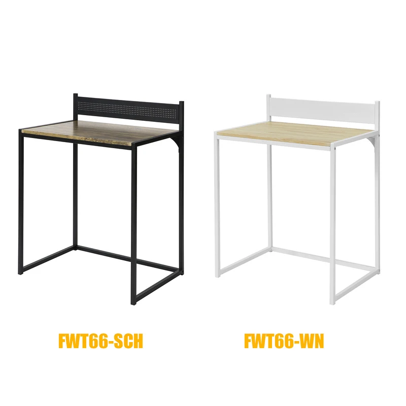 SoBuy FWT66-SCH Table Bureau Informatique Poste de Travail Table d’étude de Style Industriel, Petite Taille Gain d’Espace