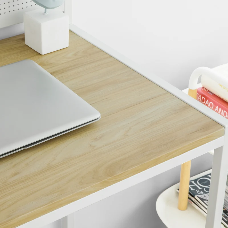 SoBuy FWT66-WN Table Bureau Informatique Table d’étude Poste de Travail, Petite Taille Gain d’Espace