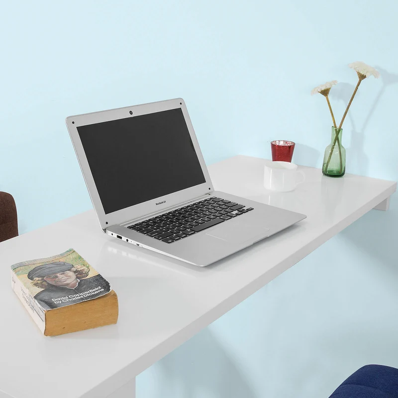 SoBuy FWT55-W Table de Bar Murale Table Haute de Bar Mange-Debout Cuisine