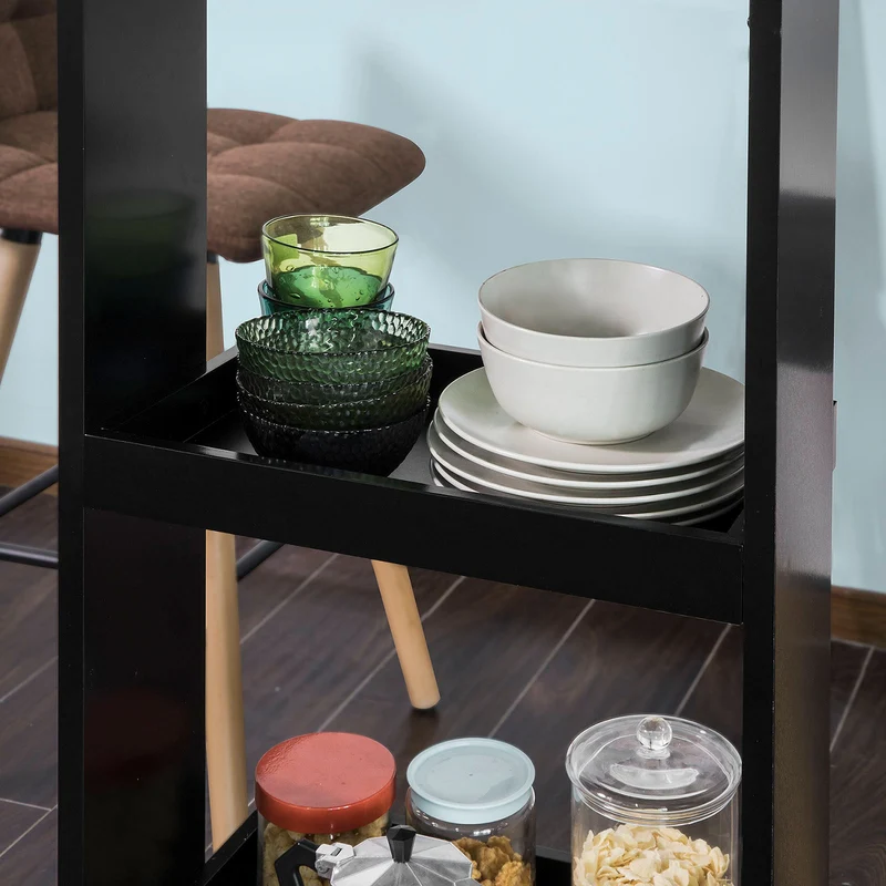 SoBuy FWT55-SCH Table de Bar Murale Table Haute de Bar Mange-Debout Cuisine
