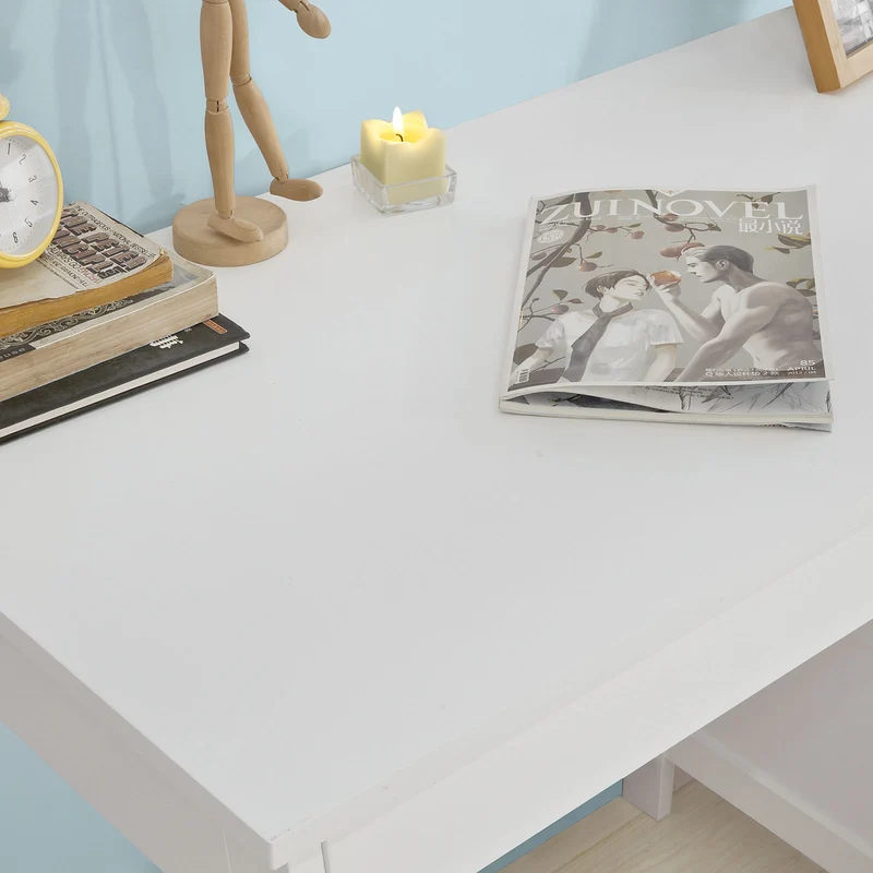 SoBuy FWT38-W Table de Bureau Informatique Poste de Travail Bureau d'Ordinateur