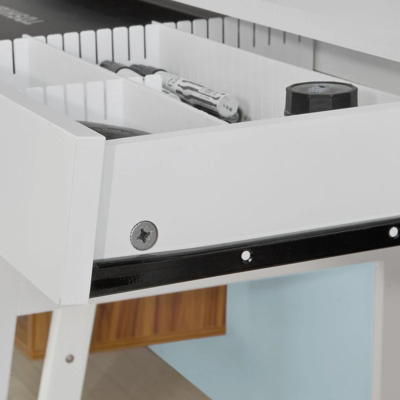 SoBuy FWT38-W Table de Bureau Informatique Poste de Travail Bureau d'Ordinateur