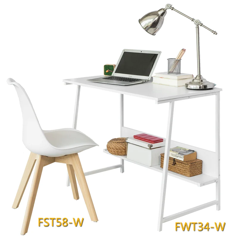 SoBuy FWT34-W Bureau Informatique Plan de Travail Table pour Ordinateur