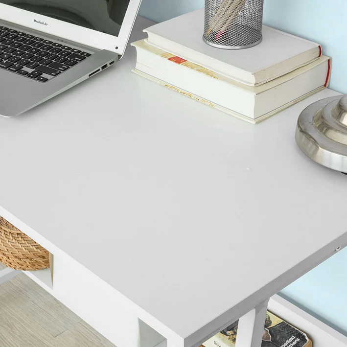 SoBuy FWT34-W Bureau Informatique Plan de Travail Table pour Ordinateur