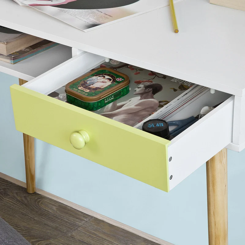 SoBuy FWT24-W Bureau Console ordinateur Table d'appoint Secrétaire Informatique