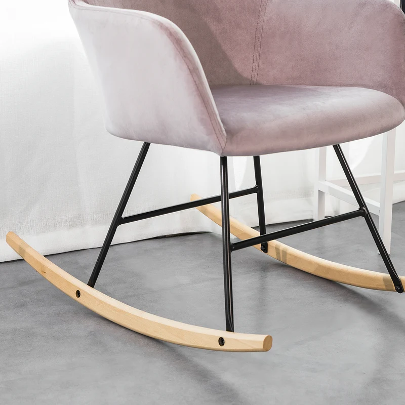 SoBuy FST68-P Chaise à Bascule avec Accoudoirs Fauteuil de Relaxation Pieds