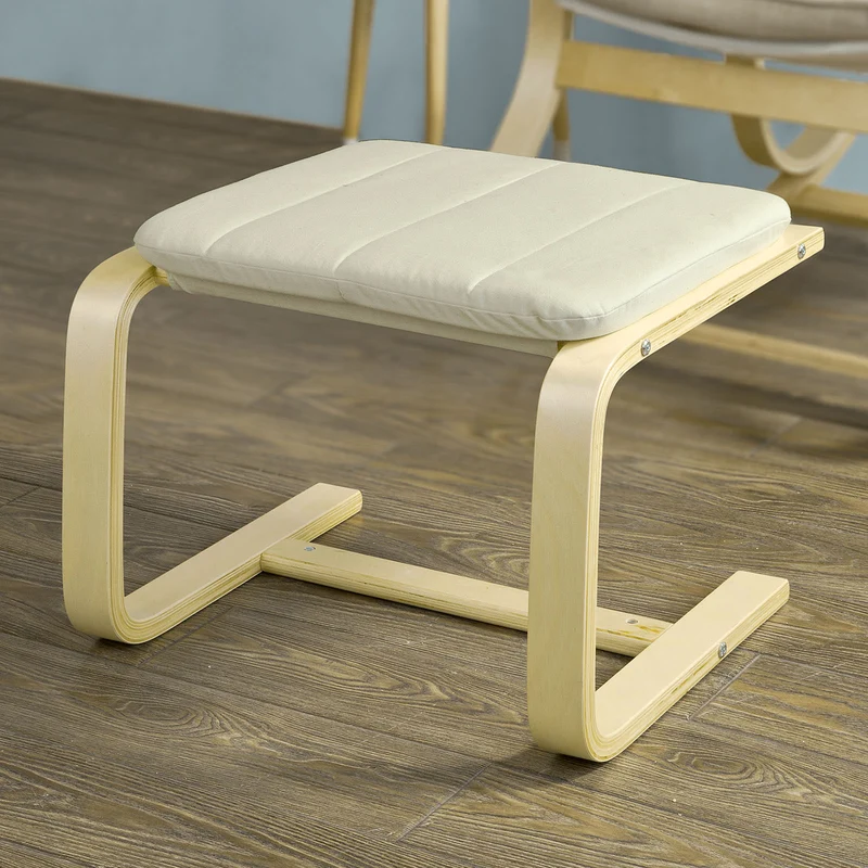 SoBuy FST38-W Repose pieds rembourré, Repose jambes- Beige