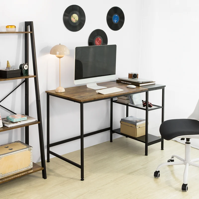SoBuy FWT77-J Bureau Informatique Table d’étude Bureau d'Ordinateur avec Grand Plan de Travail